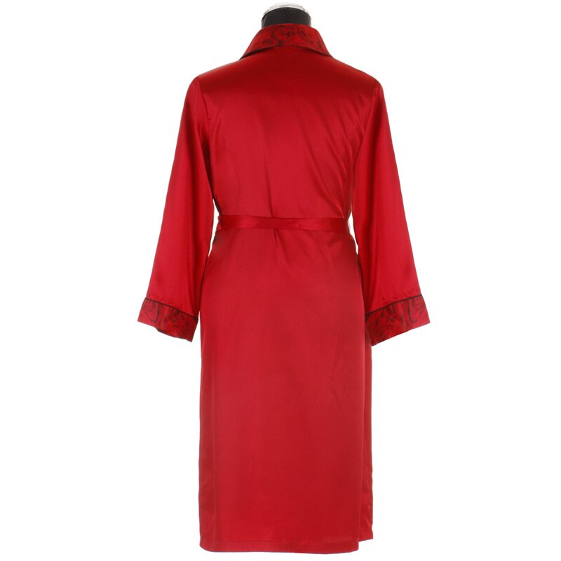 Szlafrok męnarty jedwabny szlafrok z długim rękawem Peignoir kimono męnarty szlafrok odzież dla par Dropshipping