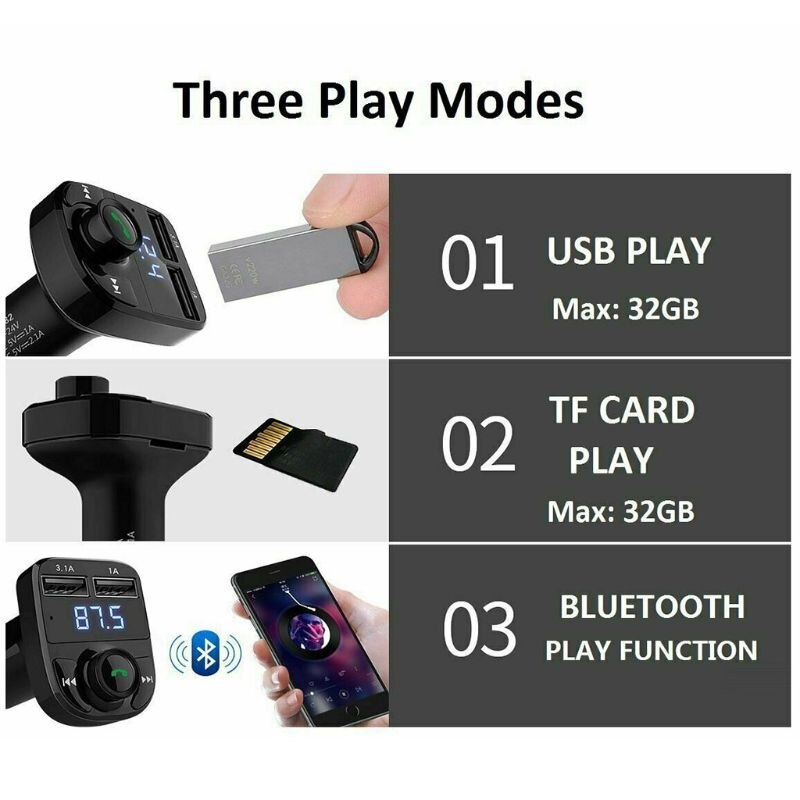 neue Bluetooth in-Auto Drahtlose Absender MP3 Radio Adapter Auto Bausatz Doppel USB Auto