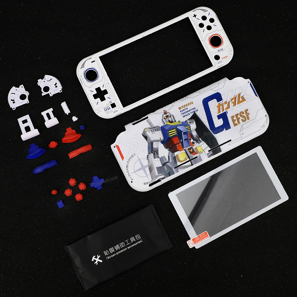 Para Switch Lite para consola de juegos NS LITE, carcasa de repuesto, botones y acceso de modificación de pantalla de película de vidrio templado