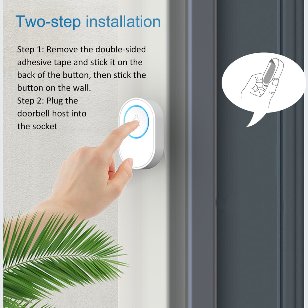 Tuya Alarm Host with Wireless WIFI Doorbell Function Doorbell Kit 2 PCS Outdoor Doorbell + 1PCS Indoor Chime