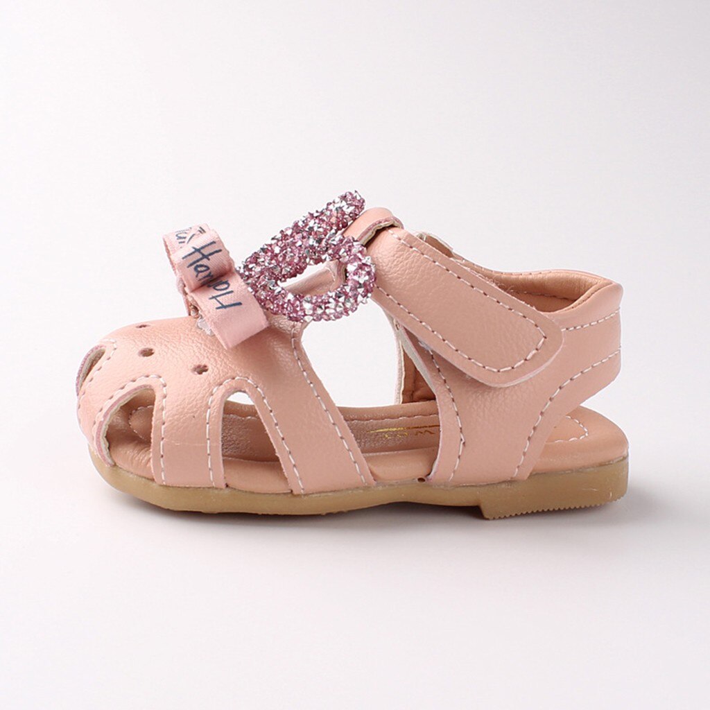 Princess Baby Girl Shoes Anti-slip Hallow Rabbit Ear Bow Beach Sandals Girls Letter Print Shallow Cute Soft Baby Girl Sandals