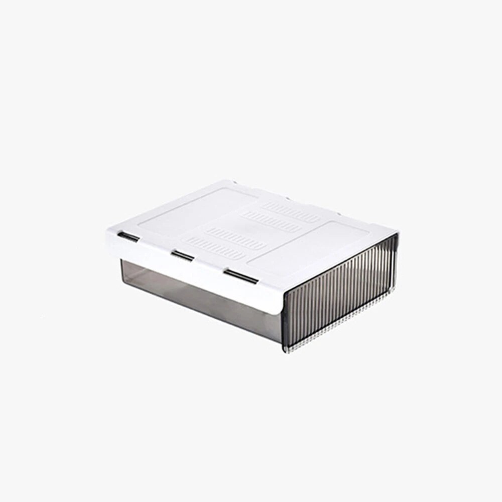 1PC Kantoor Kast Onder De Tafel Opberglade Uitschuifbare zelfklevende Lade Opbergdoos Verborgen Huishoudelijke Artikelen: Licht Geel