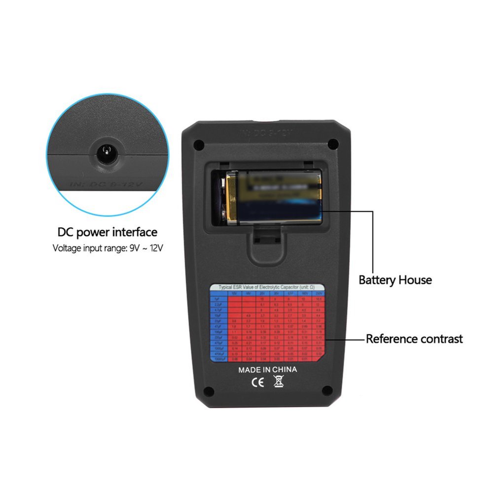 ESR02 pro Multi-purpose Transistor ESR/SMD Tester Smart Diode Triode Capacitance Resistor Meter LCD meter MOS/PNP/NPN Tester