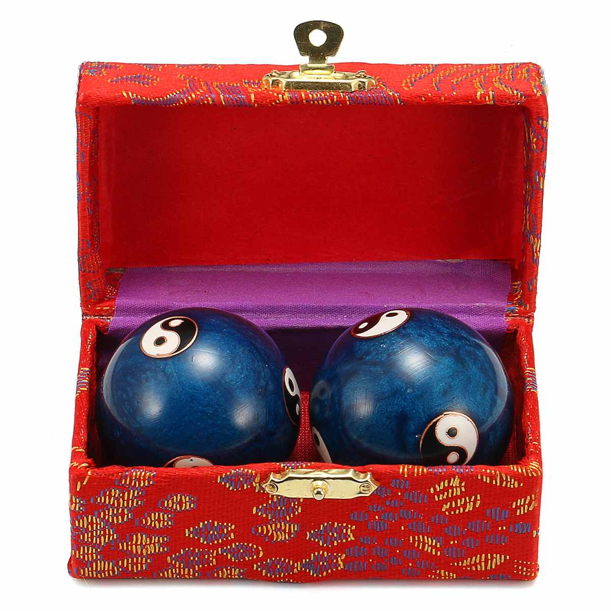Chinese Health Daily Meditation Balls hand finger Exercise Stress Relief Baoding Balls Relaxation Therapy Yin Yang Handballs