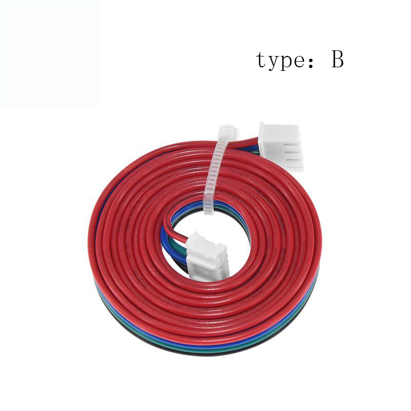 1m dupont-leitungs-zweiphasen 100cm xh2.54 4 -pin-  to 6- pin-klemmen-motoranschlusskabel für nema 42- schrittmotor