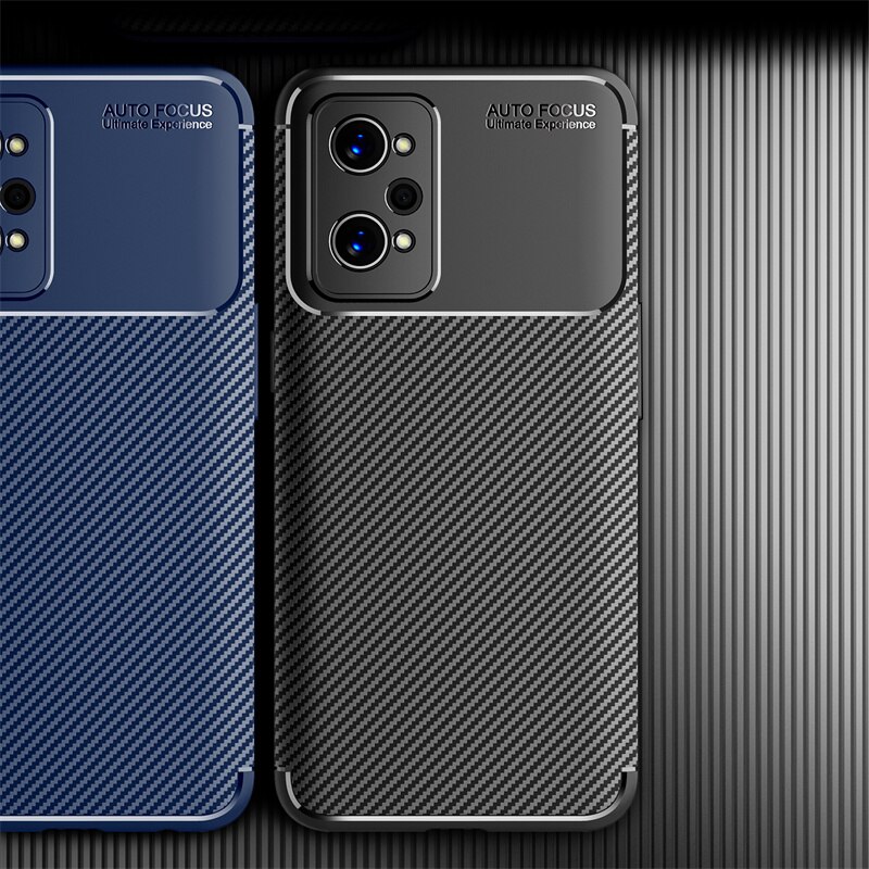 Voor Realme Gt Neo2 Case Carbon Fiber Patroon Shockproof Bumper Armor Terug Soft Tpu Cover Realmi Gt Neo 2 5G Beschermen Funda 6.62''
