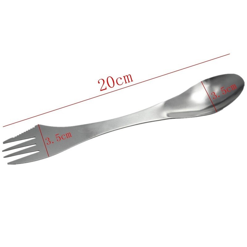 1pc udendørs picnic gadget 3-in 1 gaffel ske bestik picnic redskaber