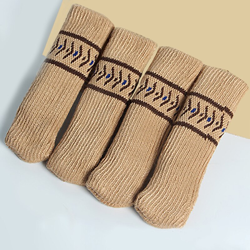 Ensemble de 4 pieds de chaise tricotés, chaussettes, modèles en Silicone, couvre-pieds de Table, Protection du sol, réduction du bruit mobile: 1
