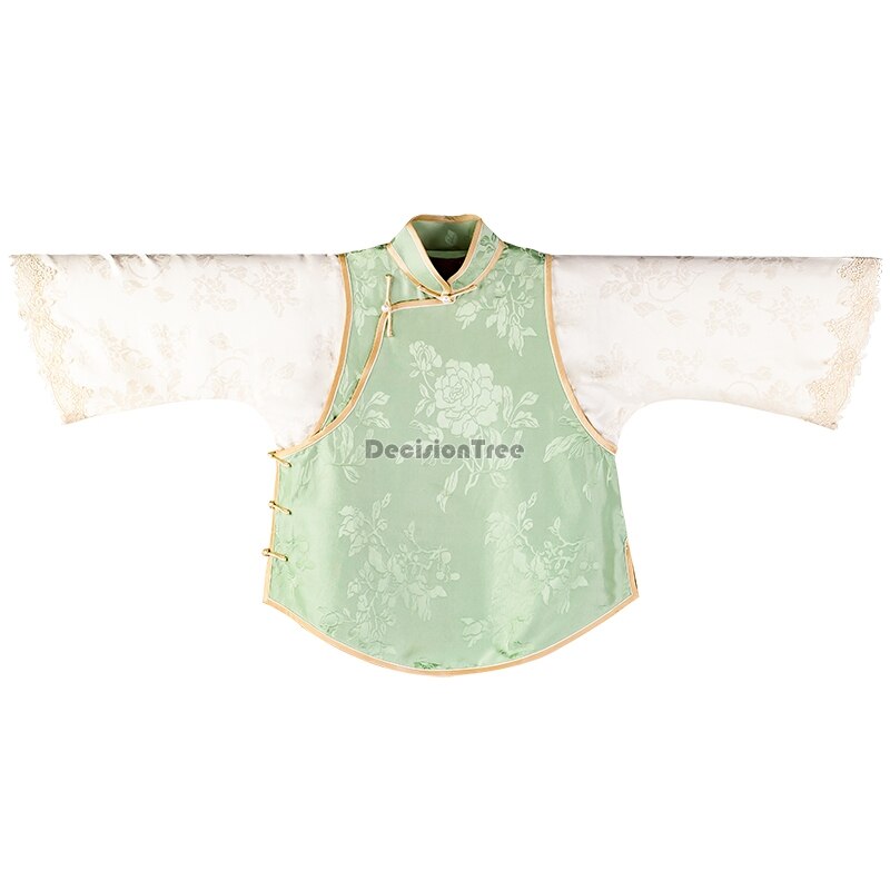 2022 asian satin shirt women traditional chinese national clothes loose tops daily blouse lady female vintage chiffon shirts: S