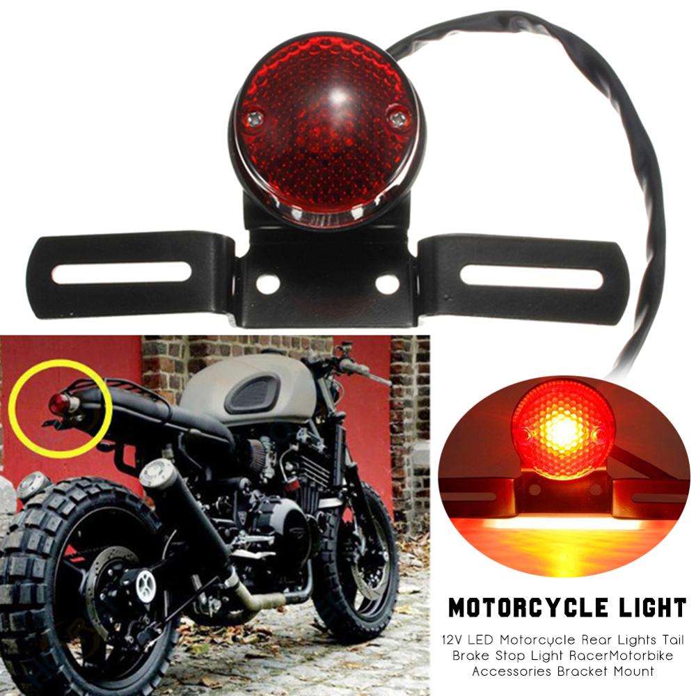 12V halogène Moto feux arrière Moto feu Stop arrière café Racer pour Chopper Bobber Moto accessoires