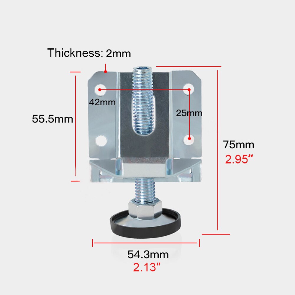 1/4 Pack Heavy Duty Furniture Leveler Adjustable Leveling Feet For Furniture Cabinets Wardrobe Workbench