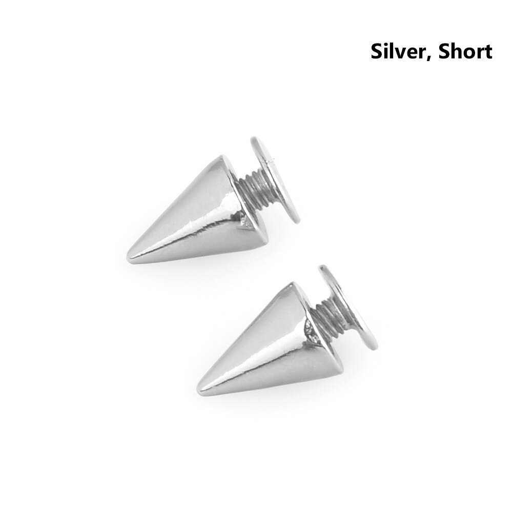 10mm 36mm 10PCS DIY Nails / Rivets Ball PUNK Clothing Customization Silver Metal Bag Studs Cone Punk Spikes Rivet Leathercraft