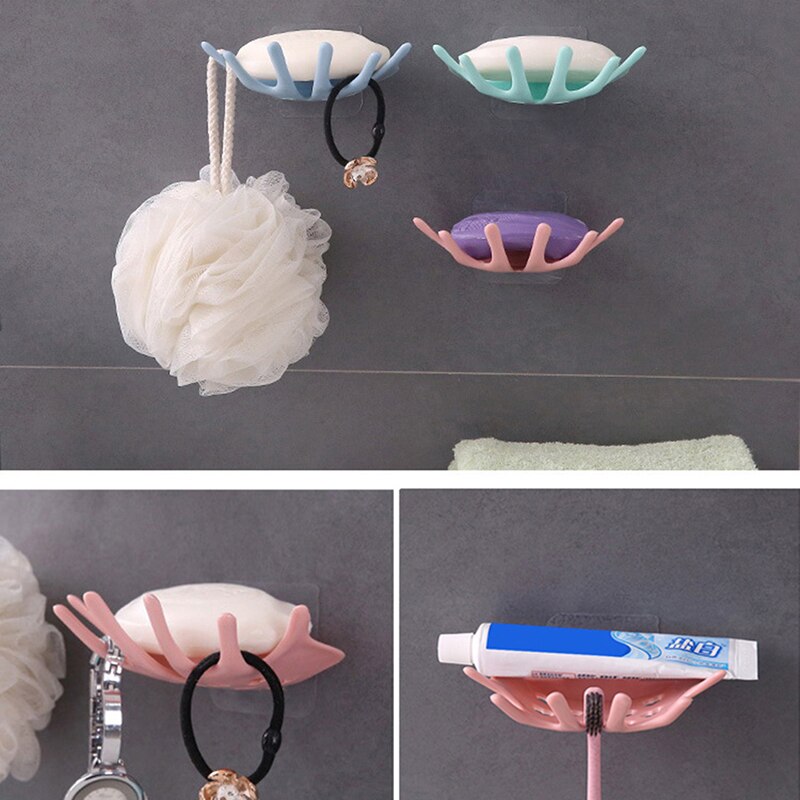 Badrum dusch tvål låda hylla väggmonterad tvål låda disk förvaringsplåt fack hållare fodral tvål hållare badrum fack tillbehör