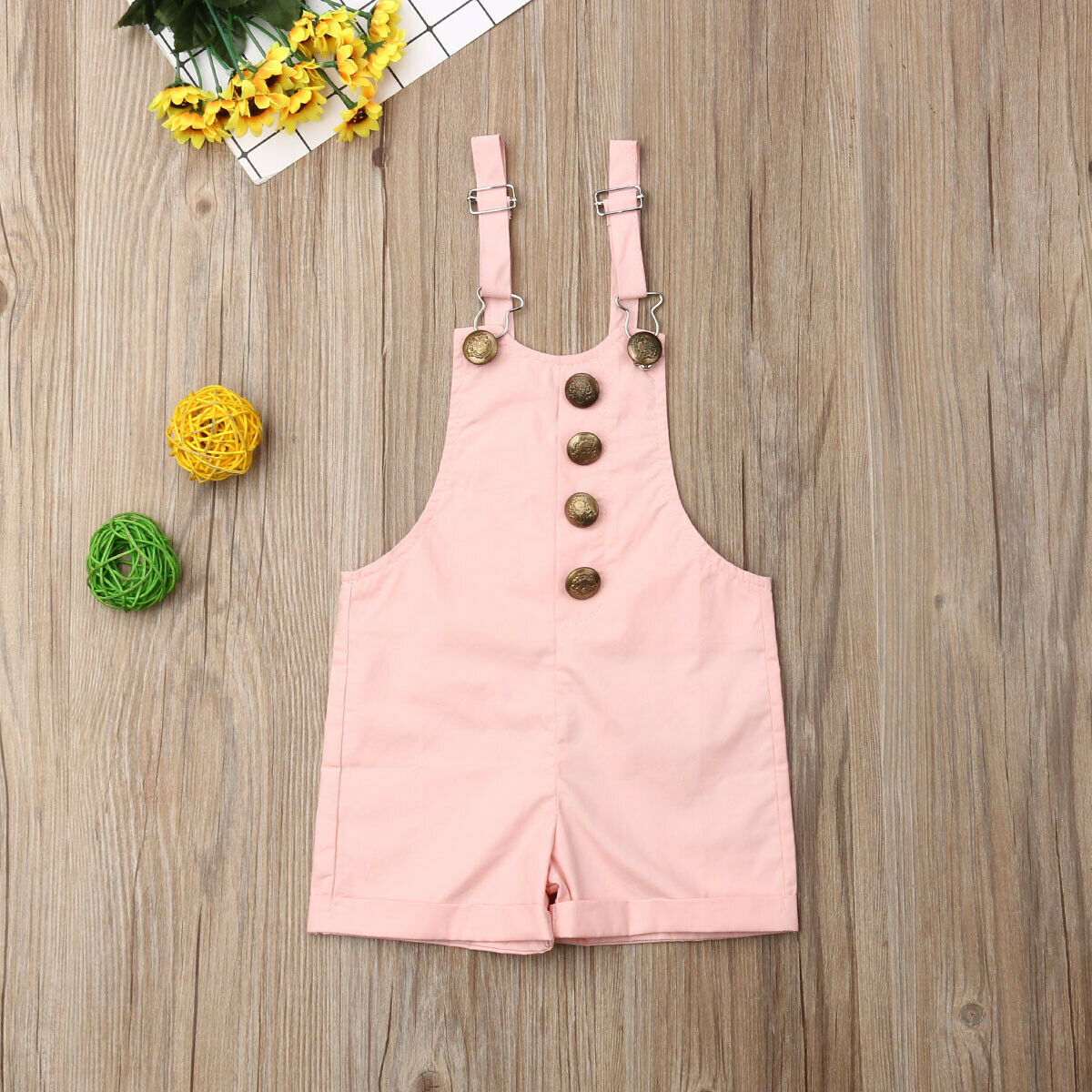 Toddler Kids Baby Girls Romper Jumpsuit Dunagaree Overall Outfits Clothes 1-6Y