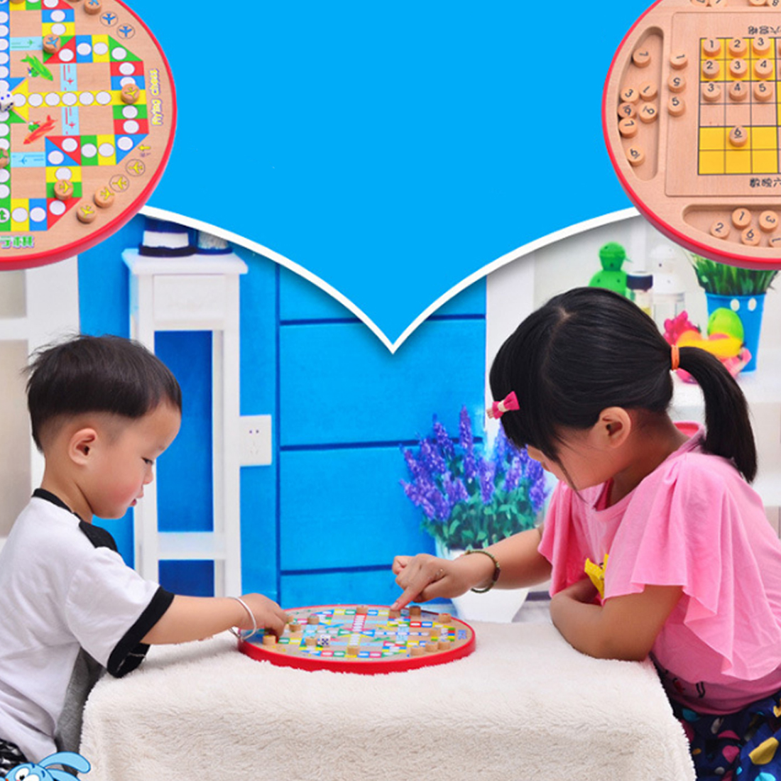 5 In 1 Multifunctionele Houten Volwassen Desktop Game Shudoku Puzzel Game Board Speelgoed Sigongge Jiugongge Houten Flying Schaken