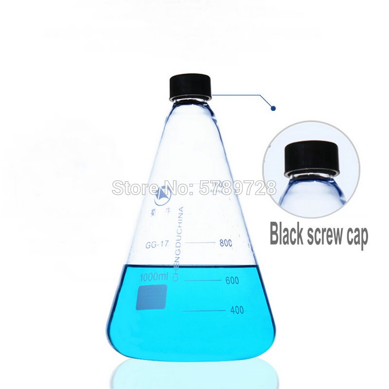 1pcs Borosilicate Glass Conical Flask With Black S Grandado 3624