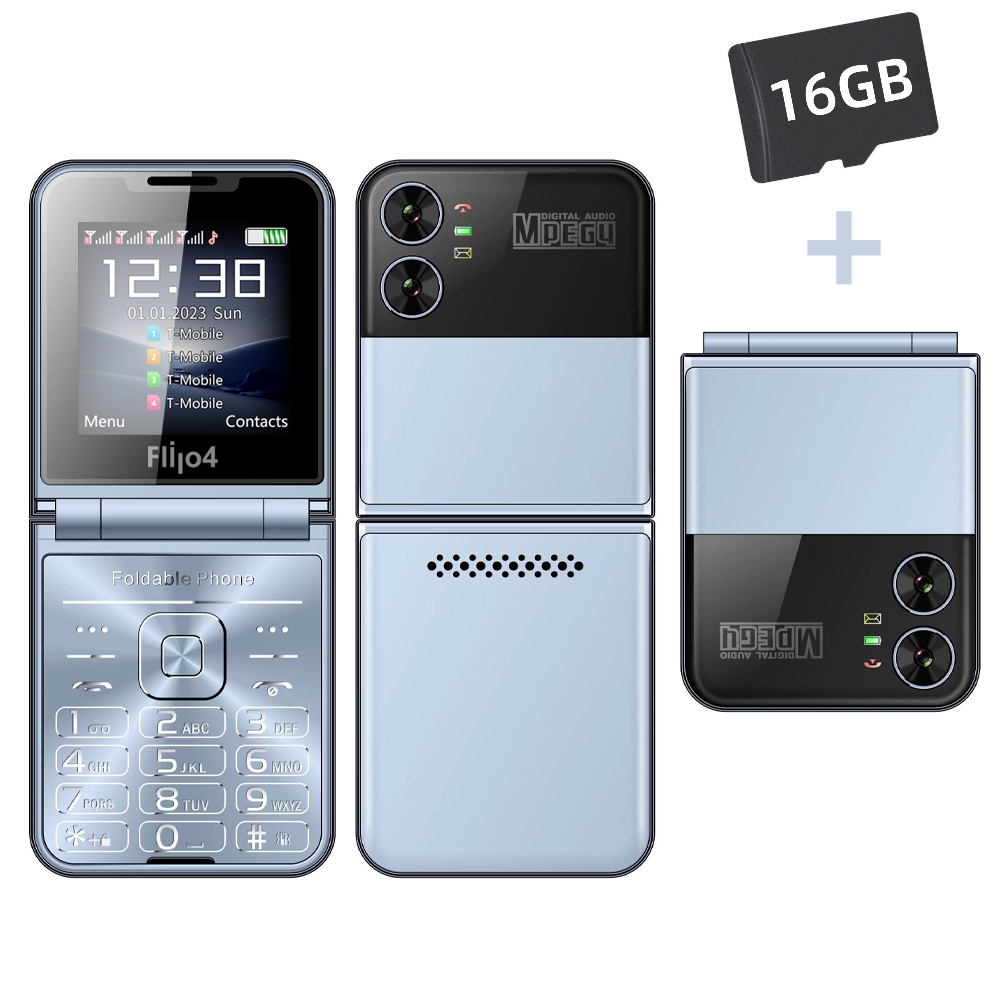 SERVO Flilo4 Flip Cellulare Quattro SIM Card GSM Rete cellulare Torcia Speed Dial Magic Voice Telefono cellulare pieghevole Prezzo basso