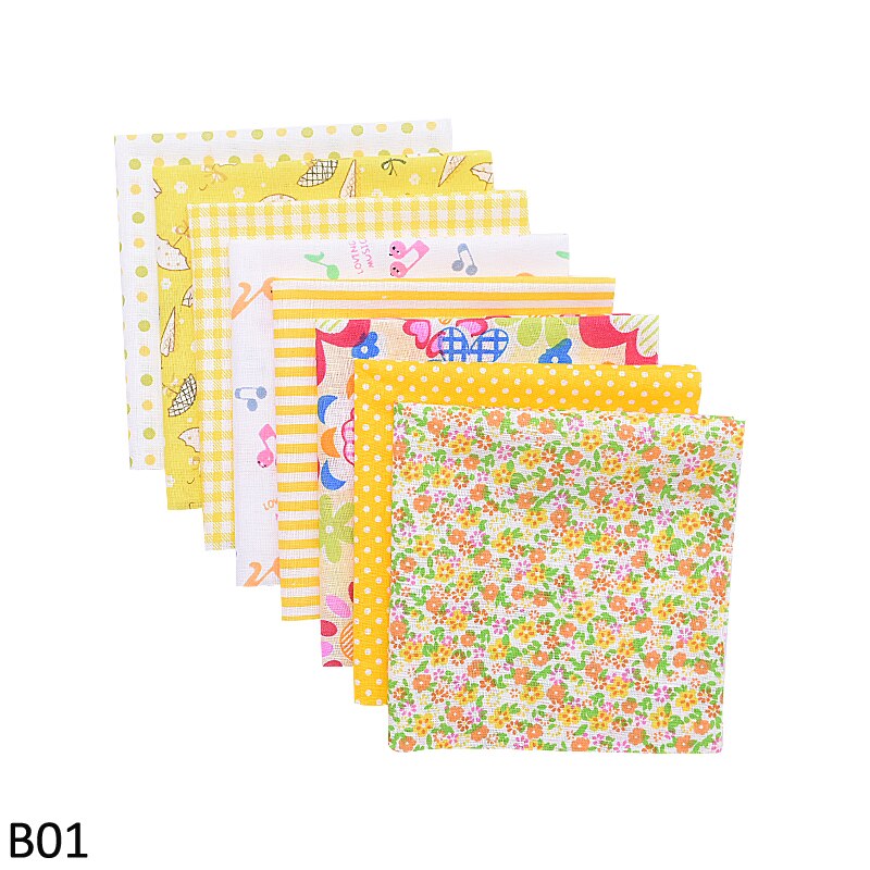 8Pcs/set 25*25cm Mixed Style Floral Print Handmade Fabric Patchwork Fabric Cotton For DIY Sewing Craft Sewing Quilting Fabrics