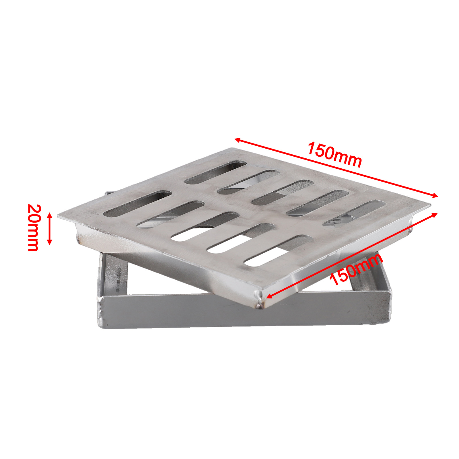Stainless Steel Square Floor Drain Cover Drain Grate Outdoor Drainage Covers Channel Grate Rainwater Cover For Garden Landscape
