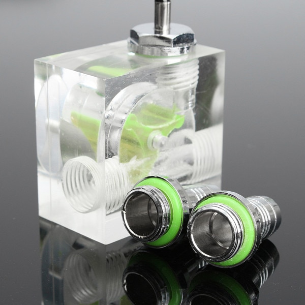 Water Liquid Cooling 3 Way Flow Meter LED Light Thermometer G1/4 Threaded Connector For Water Liquid Cooler System CPU