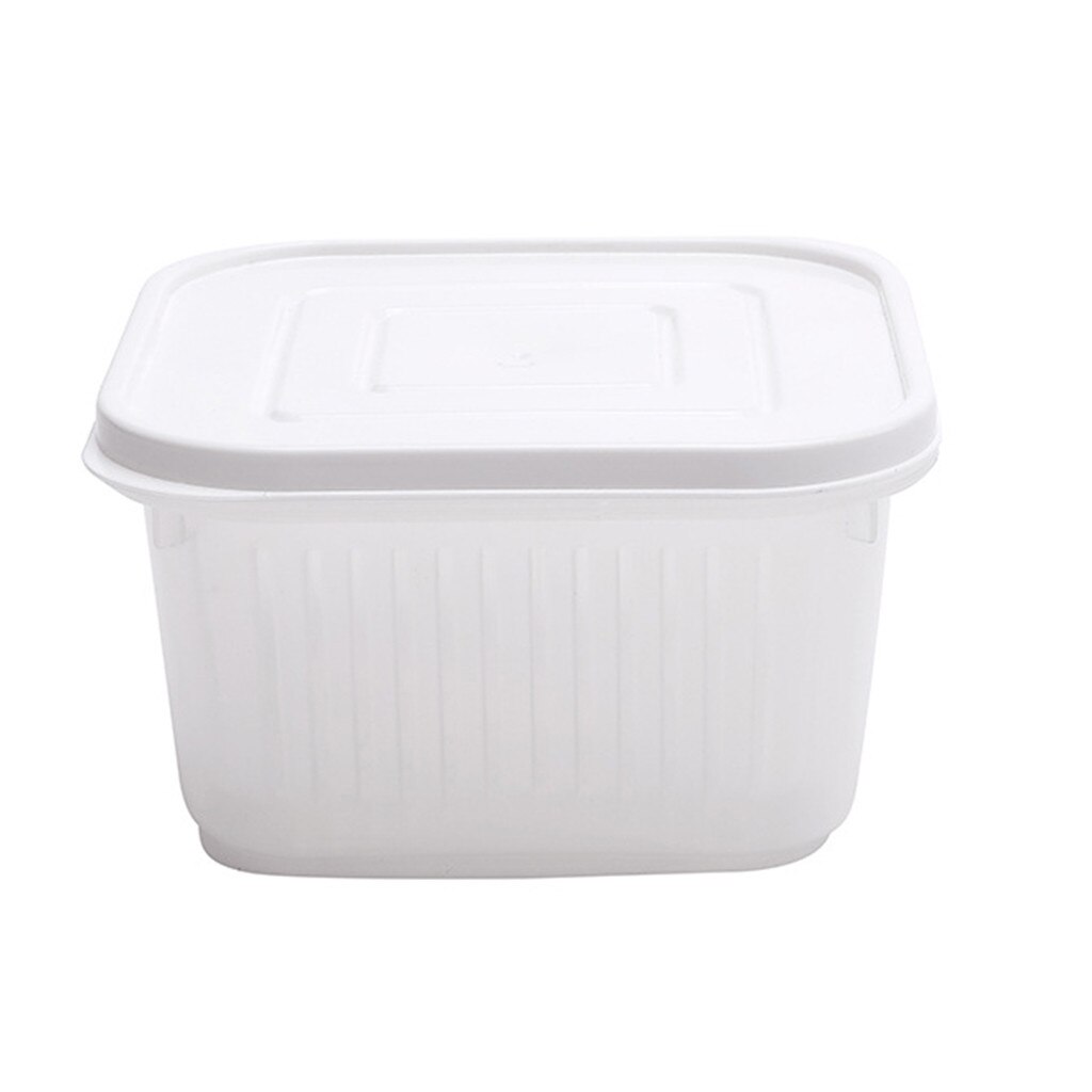 Food Storage Box Square Drain Sealed Box Ginger Garlic Onion Food Container Refrigerator Storage Homekitchen Fruit Drain Case@35: 3
