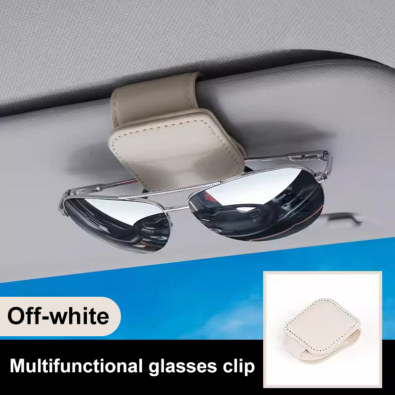 Zeeman Auto Bril Clip Kaart Clip Auto Zonneklep Bril Houder Pu Lederen Bril Clip Multi-Functionele Bril Beugel Goederen: Goud