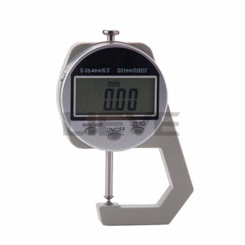 3 styles Digital thickness gauge steel board Pipe Wall thickness leather Cloth Pearl diameter Thickness Gauge 0-25mm/0.01MM: Pointed head