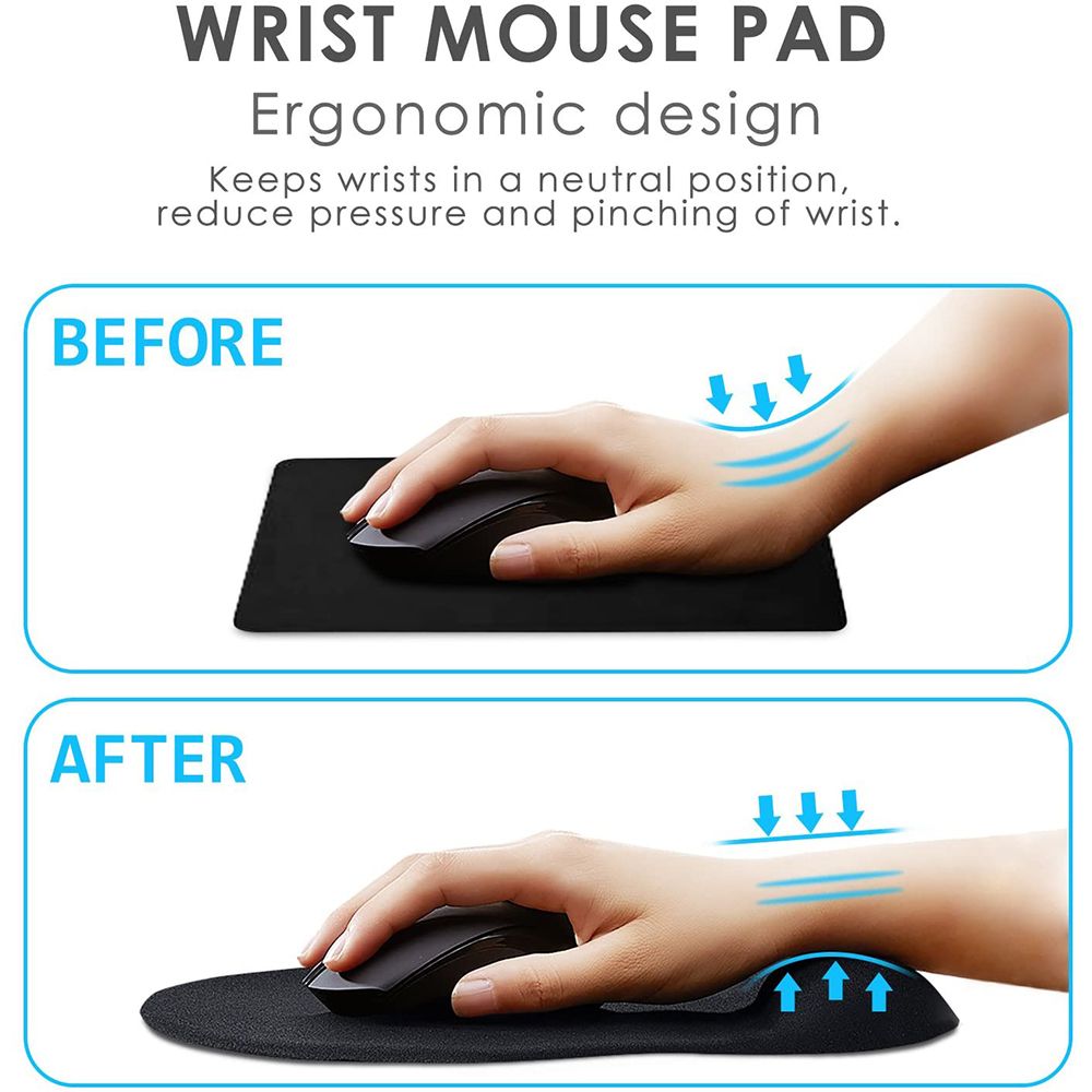Multi-colour Ergonomic Wrist Rest Mouse Pad Comfortable Wrist Support Non Slip Mice Mat Mousepad For PC Laptop Computer