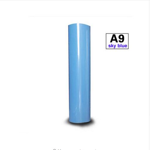 1 blatt 30cm x 25cm Klebrig Zurück PVC Wärme Transfer Vinyl Hitze Presse Maschine T-Shirt Eisen auf HTV Druck: Himmel Blau