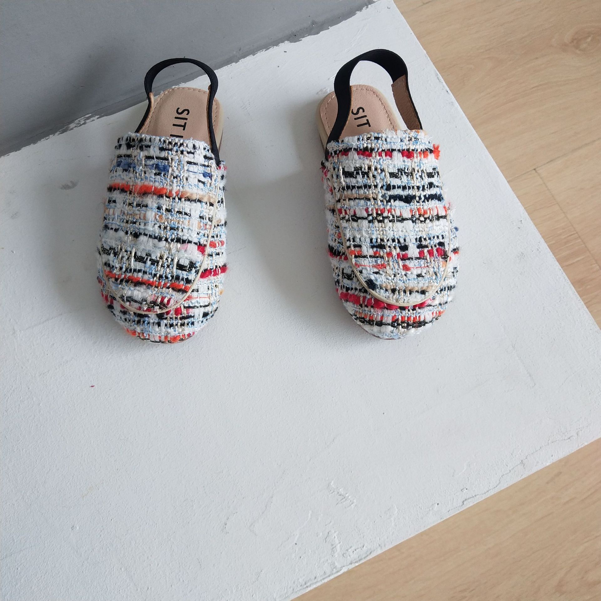 Mules de plage pour enfants, pantoufles de princesse pour bébés filles, chaussures de à bout fermé, pour l'extérieur, été: WHITE / 11
