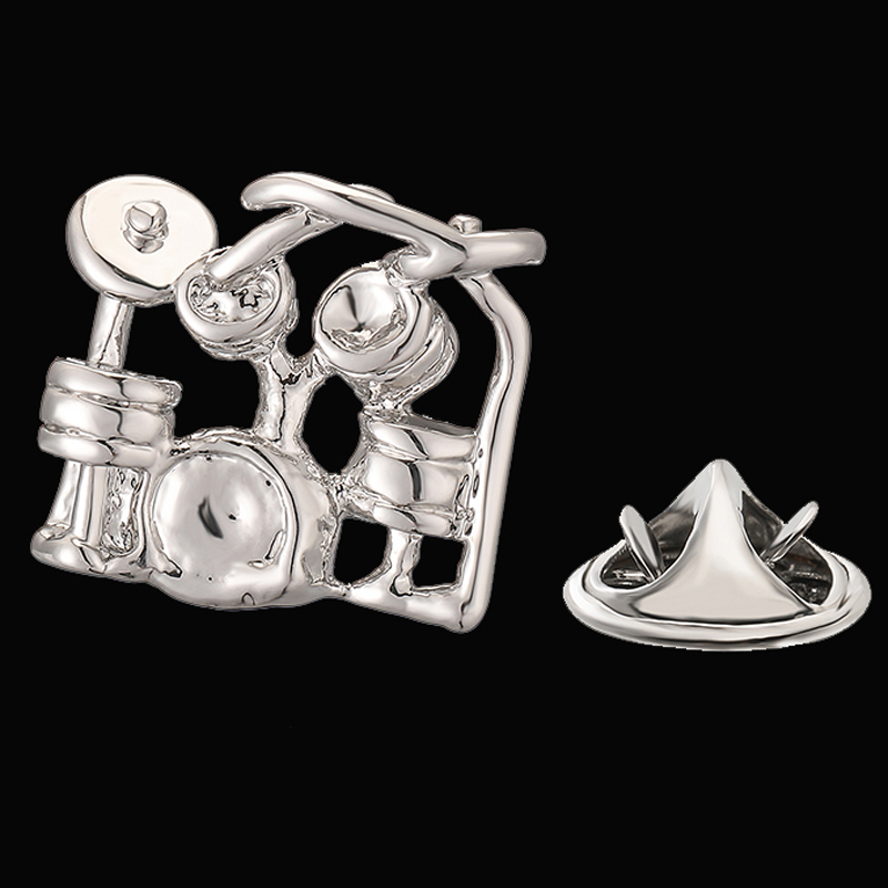 Klassisk Broche Musikk - Gitar, Piano, Tromme - Slipsnål Til Hatt, Skjerf, Skjorter: Rosa gullfarge