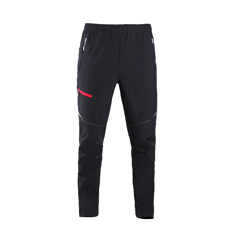 Termisk fleece vinter cykelbyxor herr långa cykelbyxor varma fickor cykel mtb sportbyxor vindtäta cykelkläder