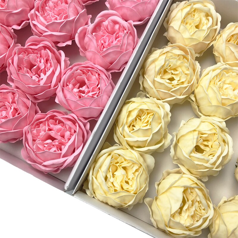 Kunstige sæbe blomster stort pæonhoved valentinsdag diy bryllup hjem dekoration hånd fower kunst