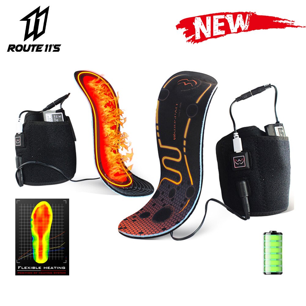 Motorrad Stiefel Beheizte Einlegesohlen Batterie angetrieben Anhaltende Halten Warme Winter Thermische Moto Motorrad Schuhe Elektrische Heizung Einlegesohlen