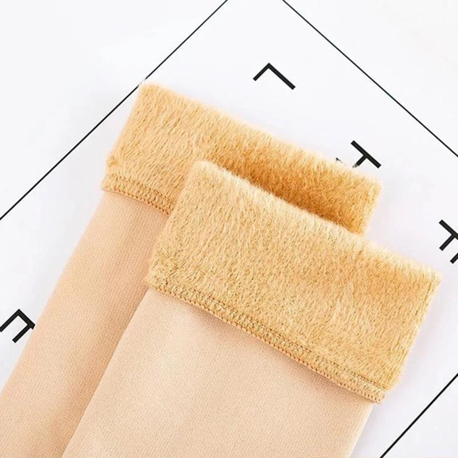 5 pares de calcetines de nieve de las señoras más los calcetines gruesos del tubo del terciopelo que engrosan el calcetín grueso forrado del forro polar WHShopping