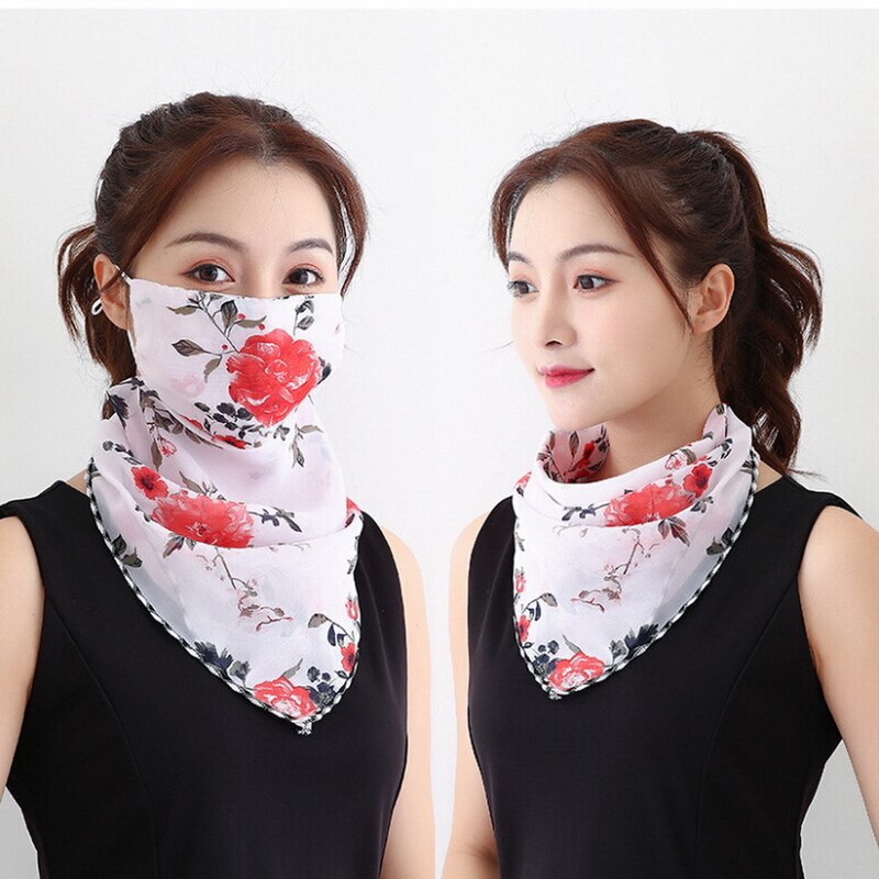 Multi Verwenden Bandana Sturmhaube Frauen Mädchen Chiffon Sommer Gesicht Mund Schild Hals Snood Schal Sonnenschutz Gesichtsmaske: A4