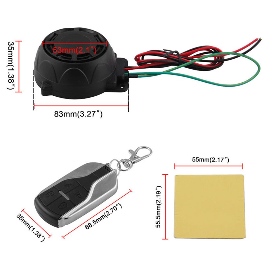 Motorcycle Anti-theft Security Alarm System Warning Lock Motorbike Scooter Moto Burglar Alarm Remote Control