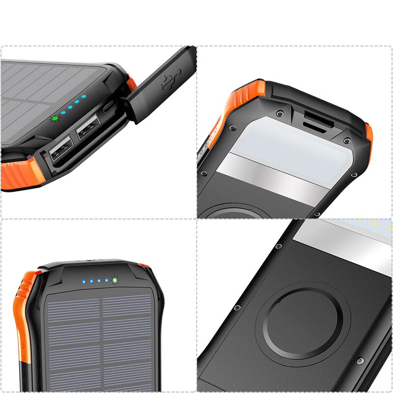 80000mAh Qi Drahtlose Ladegerät Solar- Energie Bank 10W Für IPhone Xiaomi Samsung PD 18W Schnelle Aufladen Energie USB Typ C Poverbank