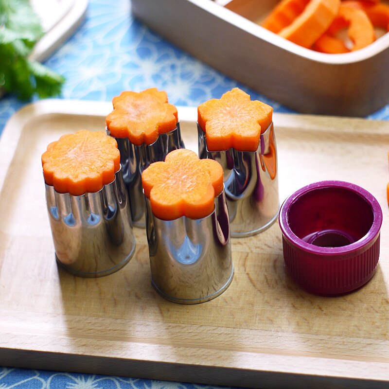 LMETJMA Vegetable Cutter Shapes DIY Cookie Cutters Vegetable Fruit Presses Mold Decorative