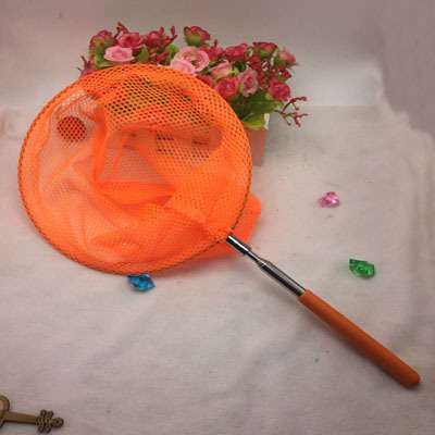Pliant résille télescopique petit poisson extensible jusqu'à 83cm enfants papillon Net attraper insectes insectes jouets pour enfants jeu: Orange