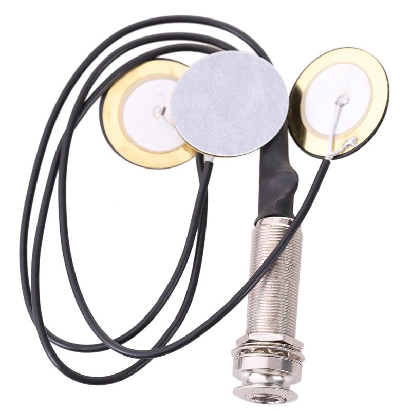 Piezo Contact Microfoon 3 Transducer Pickups Met End Pin Jack Voor Kalimba: Default Title