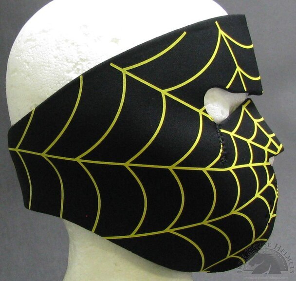 Spider Neoprenee Face Cover Warmer Motorcycle Ski Neck Gaiter Sun Head Shield Durag Bandana Men Women Scarf Halloween Party