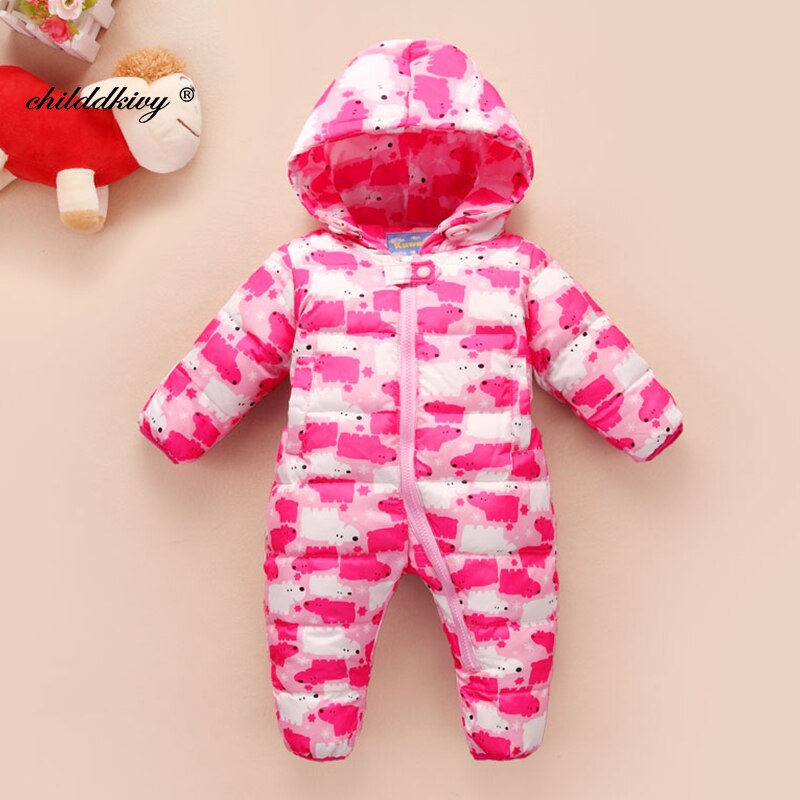 0-3 jahre Baby Strampler neue Winter unten Gesamt für freundlicher Kleinkind Mantel für mädchen jungen kleidung Overall für Kleinkind Baby Mantel