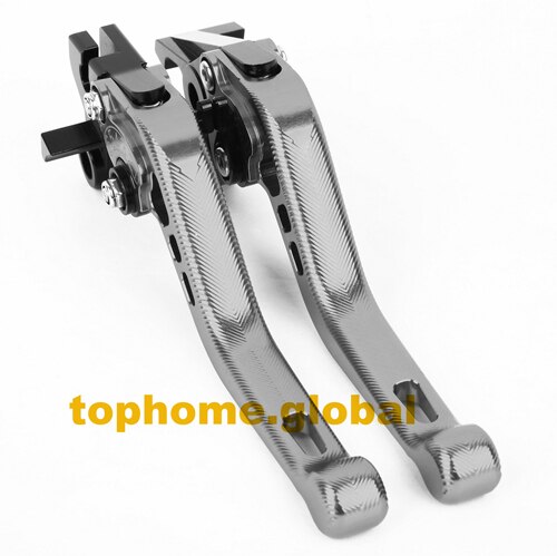 For Yamaha FJ1200 /ABS 1986 - 1995 3D Anti-slip Short/Long Clutch Brake Levers CNC Adjustable 1994 1993 1992 1991 1990 1989 1987: Long Grey