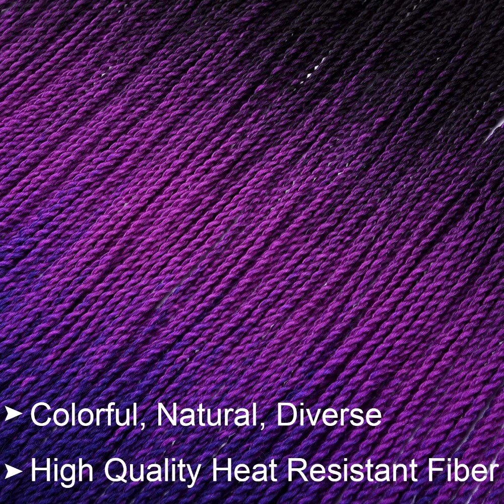 Silike 24 inch Ombre Senegalese Twist Hair Crochet Braids 30 Roots Pre-looped Synthetic Crotchet Braiding Hair for Women