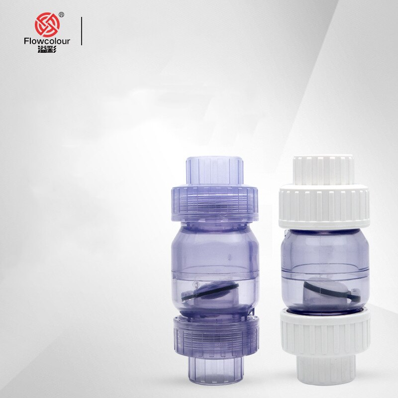 Flowcolour Check Valve, Water Pipe, Water Pump, One-way Valve, PVC Flap Type Fish Tank, Check Three-point Pipe Fittings
