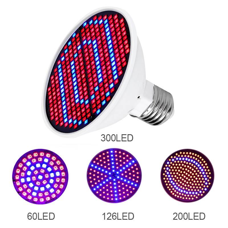 60/126/200/300leds E27 LED Grow Lamp Full Spectrum LED Plant Growth Lamp Indoor Lighting Grow Light Plant E27 Hydroponic System