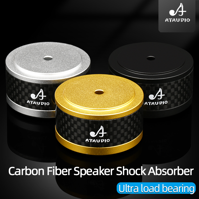 4PCS HiFi Speaker Shock Absorber Hi-end Carbon Fiber Solation Feet Pad for DAC Stereo Audio Speaker Amplifier