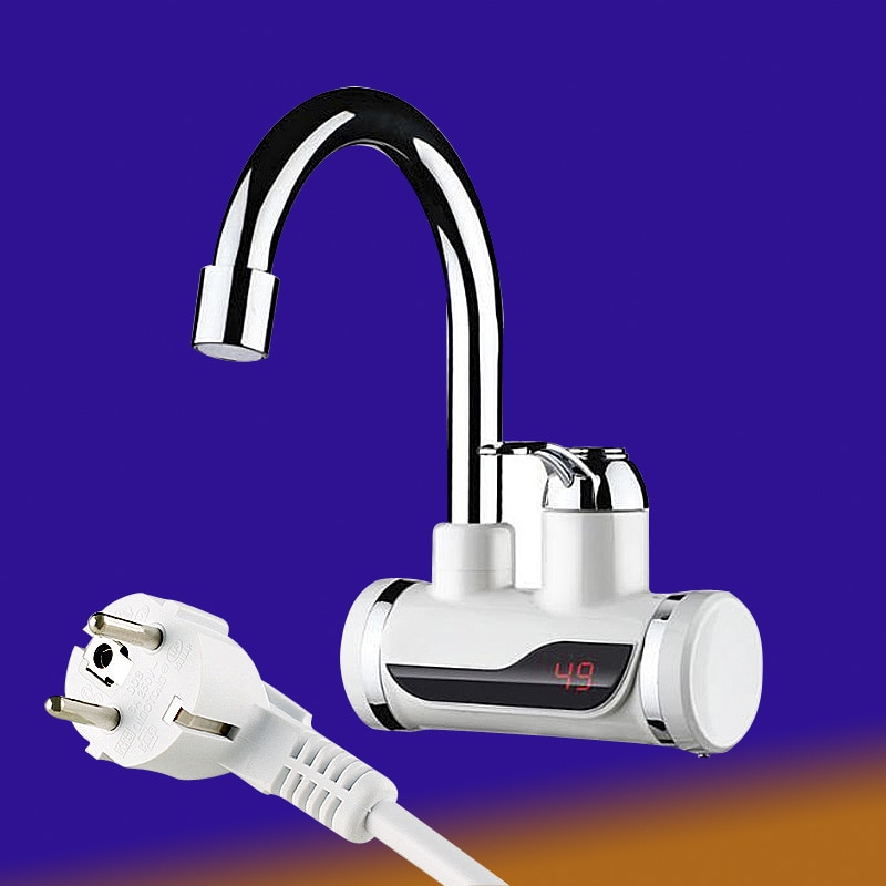 Electric Kitchen Water Heater Tap Instant Water Faucet Heater Cold Heating Faucet Tankless Instantaneous Water Heater