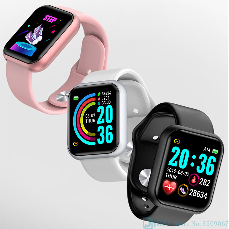 Carré montre intelligente hommes femmes Smartwatch pour Android IOS électronique horloge intelligente Wach Fitness Tracker haut nouvelle montre intelligente